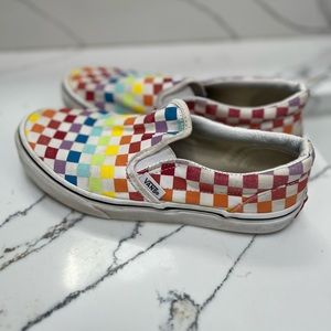 Rainbow checkered vans